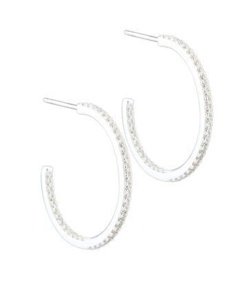 Daphne Hoop Large   Silver