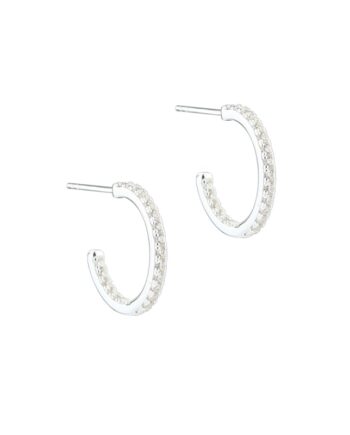 Daphne Hoop Small   Silver