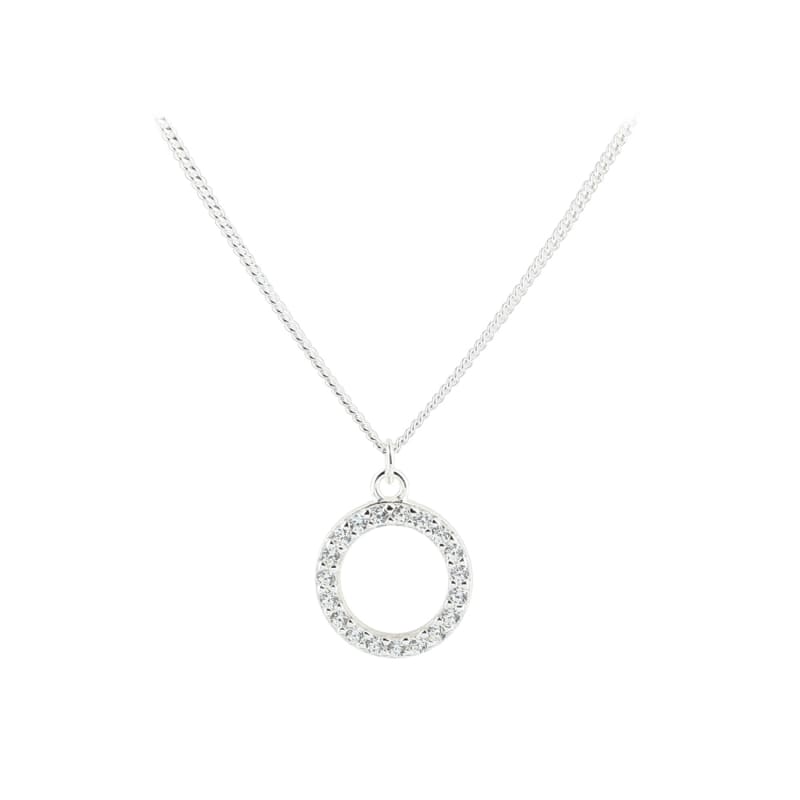 Darling Circle Necklace   Silver