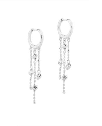 Darling Rock Hoop   Silver