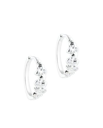 Darling Rock Hoop   Silver
