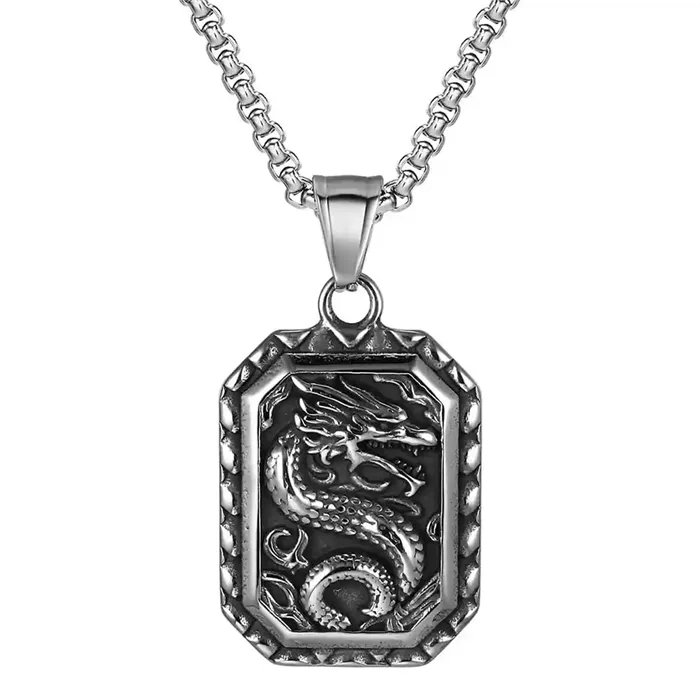 Drage Dogtag Rustfri Stål