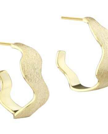 Dreamlit Wavy Hoop 18 Mm    Golden