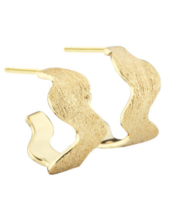 Dreamlit Wavy Hoop 14 Mm    Golden