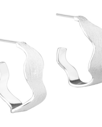 Dreamlit Wavy Hoop 18 Mm     Silver