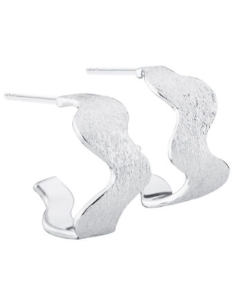 Dreamlit Wavy Hoop 14 Mm    Silver