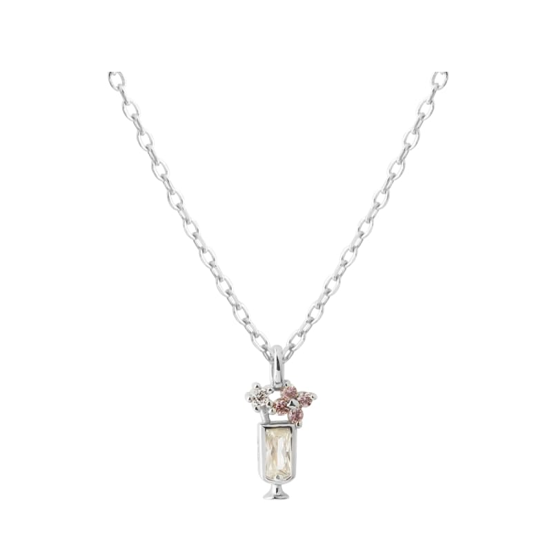 Drink Necklace   Silver