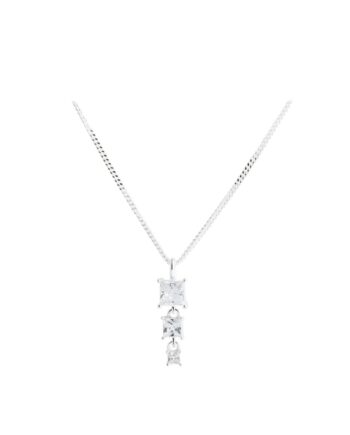 Edge Necklace   Silver
