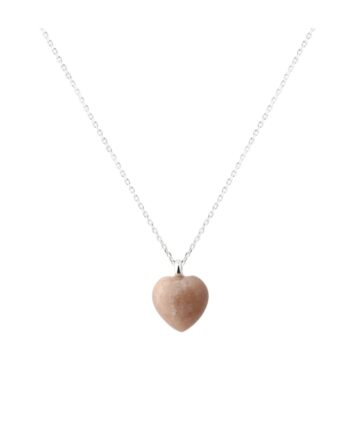 Eira Big Rose Heart   Silver