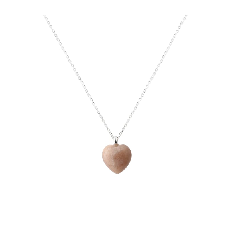 Eira Big Rose Heart   Silver