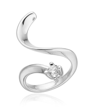 Elegant Sølvring Med Zirkonia 49