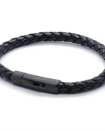 Elian Læderarmbånd Lux Black In Black