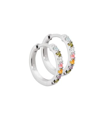 Elina Pastel Hoop   Silver
