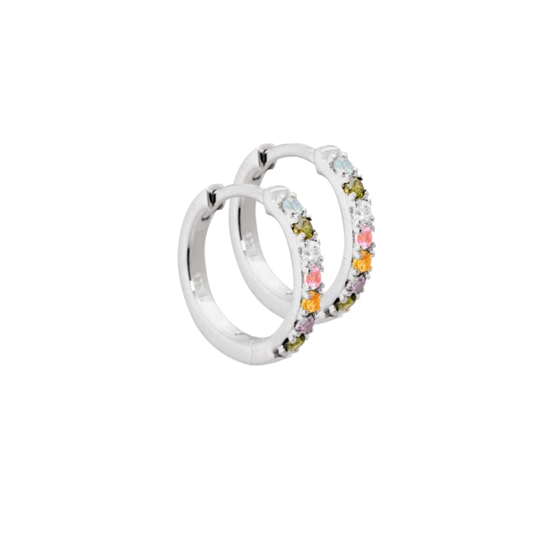 Elina Pastel Hoop   Silver