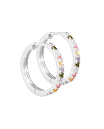 Elina Pastel Hoop   Silver