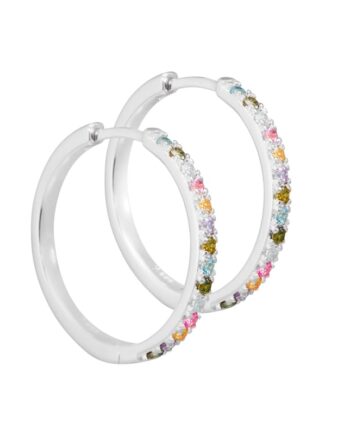 Elina Pastel Hoop   Silver