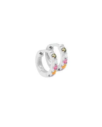 Elina Pastel Hoop   Silver