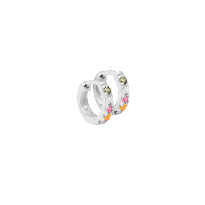Elina Pastel Hoop   Silver