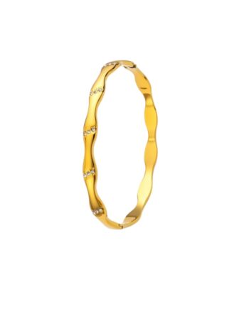 Elva Wavy Bangle   Bay