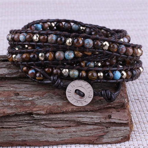 Elysse Wrap Armbånd Med Natursten