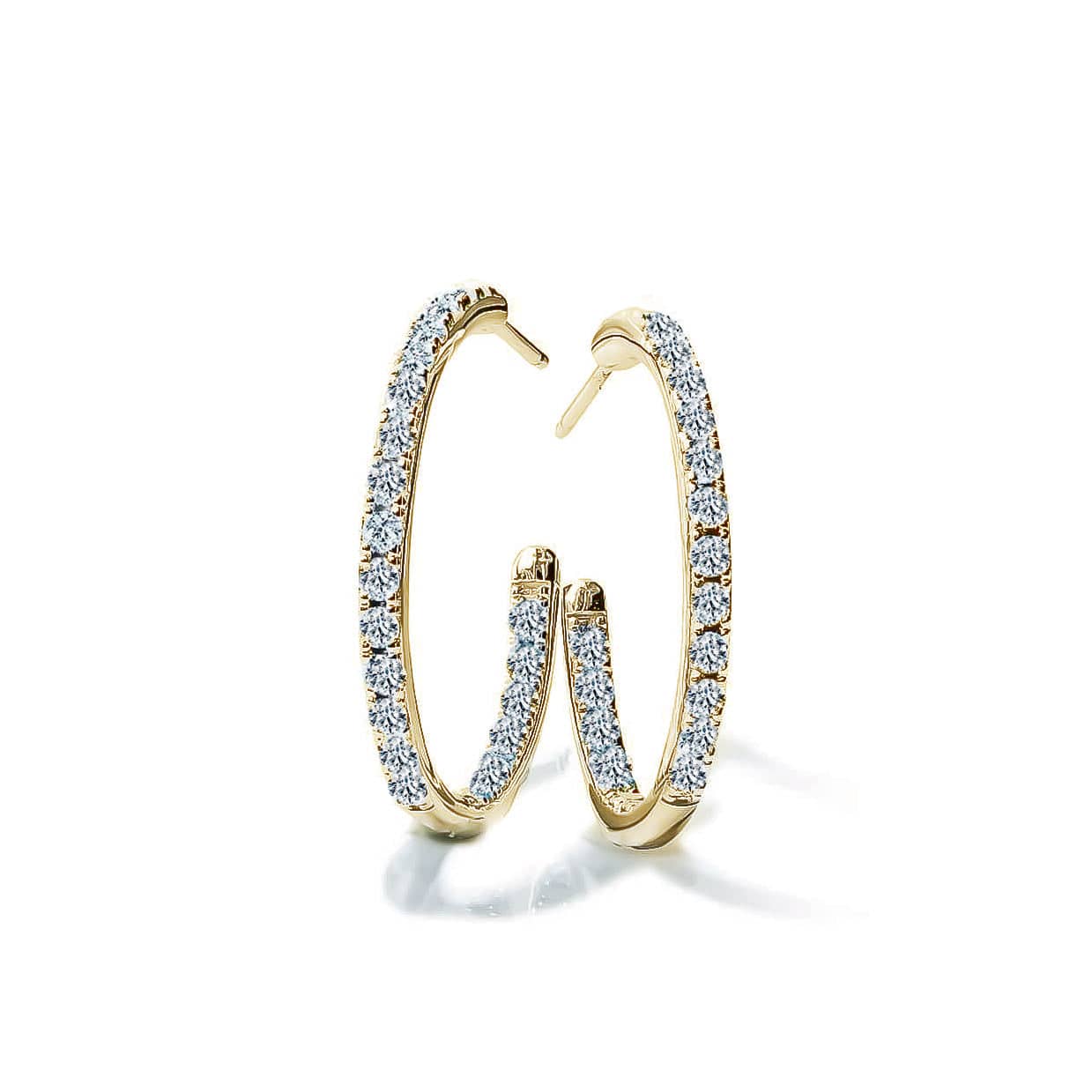 Equestrian Gold Hoop øreringe
