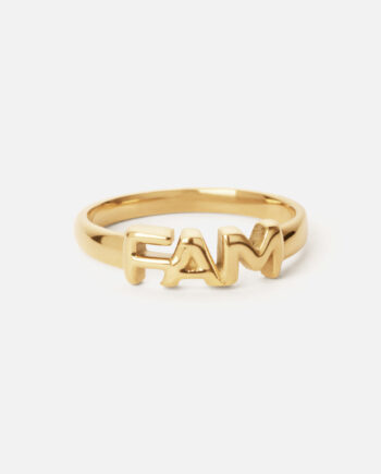Fam Ring 18k Guldbelagt
