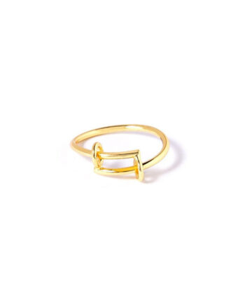 Fingerring  Intoyou Onesize Regulerbar Størrelse 18 Karat Forgyldt Sterling Sølv