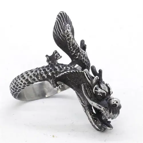 Fingerring  Quot China Dragon Quot  Stål