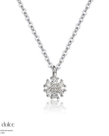 Flower Necklace   Silver