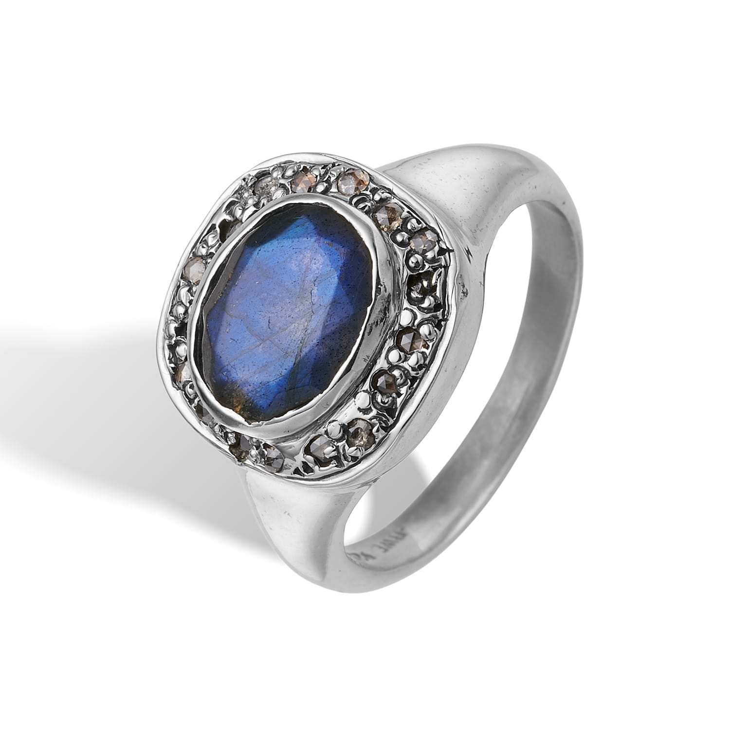 Frida Signet Pavé Labradorite 52