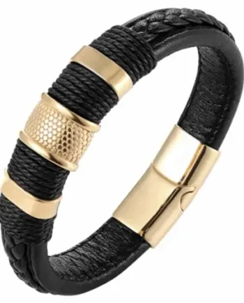 Golden Black Crawe Herrearmbånd
