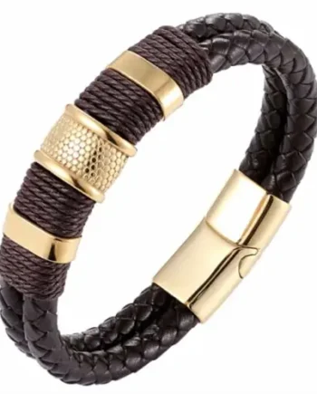 Golden Db Brown Crawe Herrearmbånd