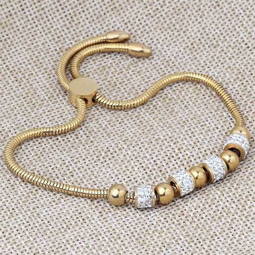 Golden Florell Armbånd   ædelstål