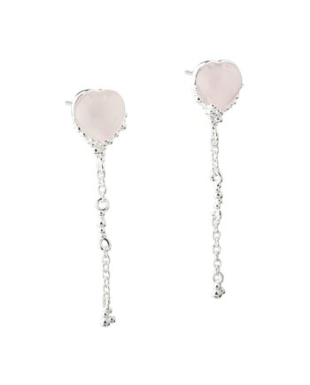 Grace Heart Long   Silver