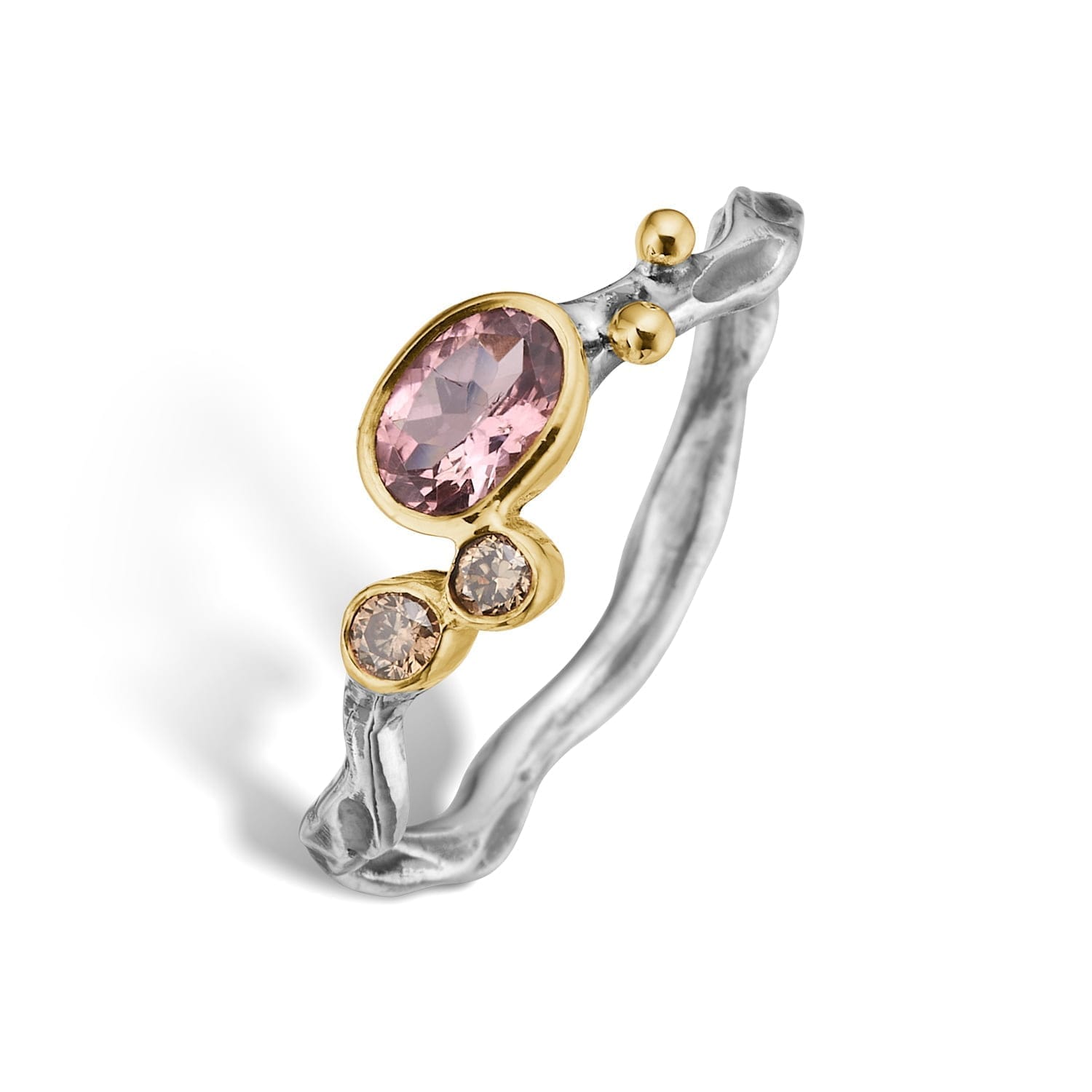 Grace Single Pink Turmalin Polished Ring 52