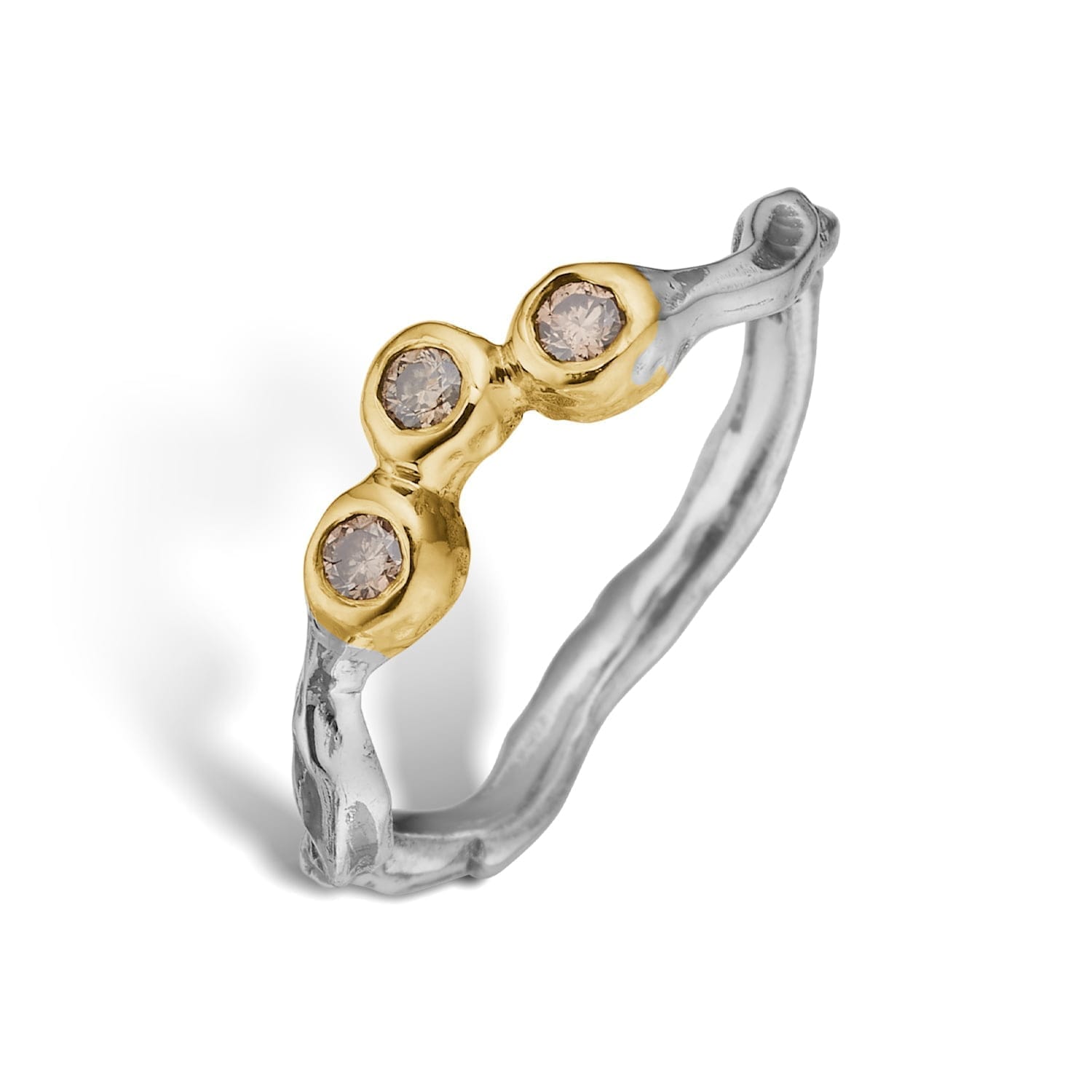 Grace Single Triple Brill Polished Ring 52
