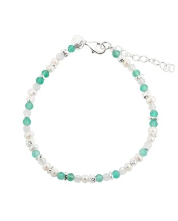 Green Garden Simple Bracelet   Silver
