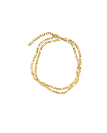 Halskæde   Ankelkæde   Armbånd  Threeways  - -  Kæde 18 Karat Forgyldning   Mm