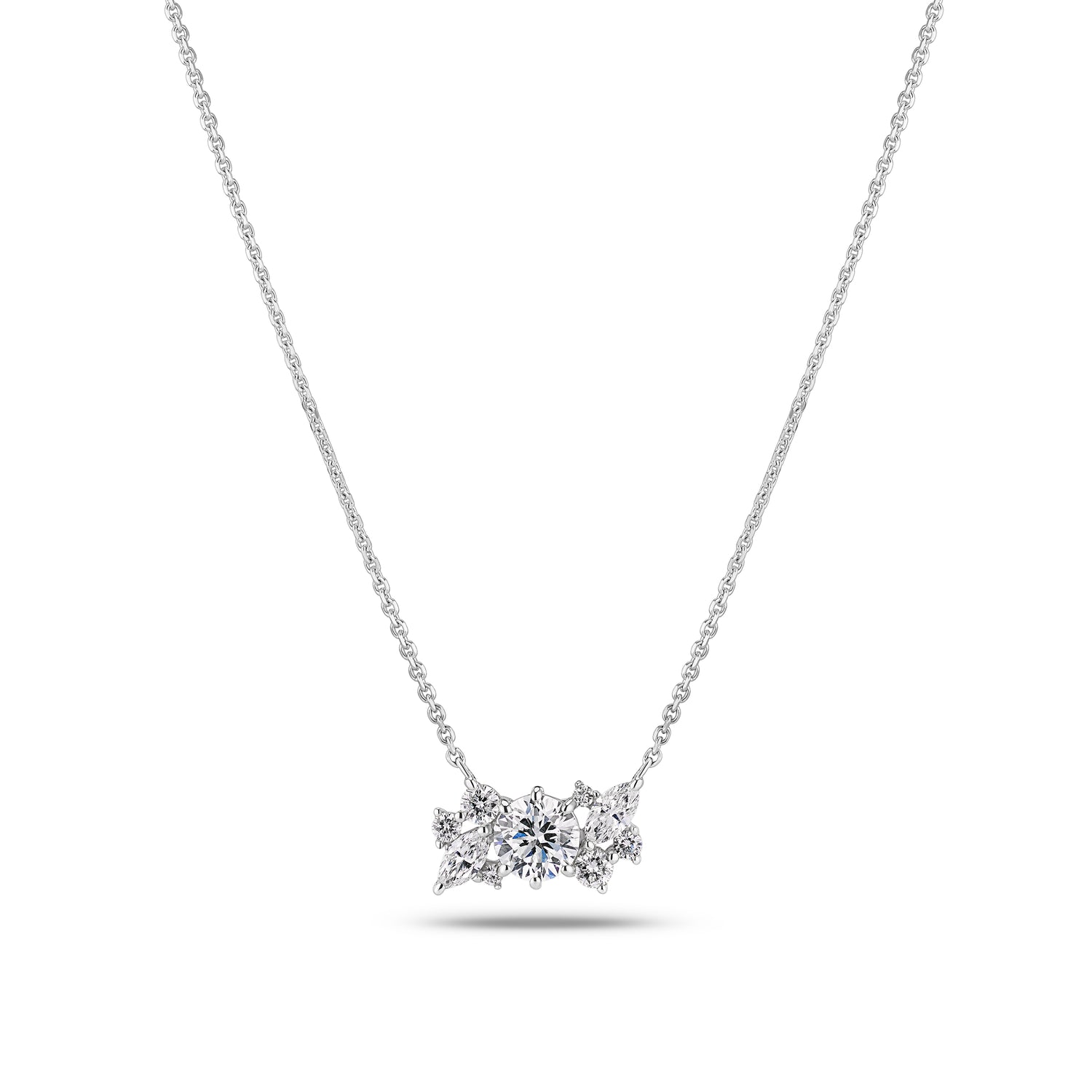 Halskæde Lovere 14 Kt  Guld El  Hvidguld   58 Ct Tw  -  Vs Lab-grown Diamanter