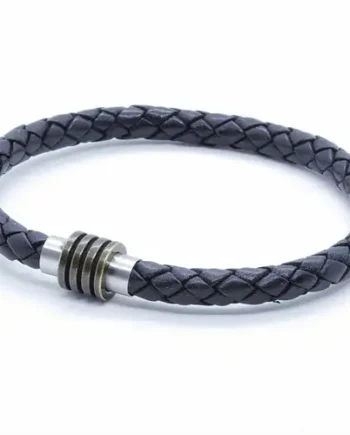 Hammersort Leakos Herrearmbånd   Læder