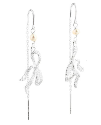 Hanging Bow Earthread   Silver