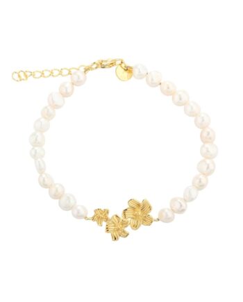 Jasmin Pearl Bracelet   Golden