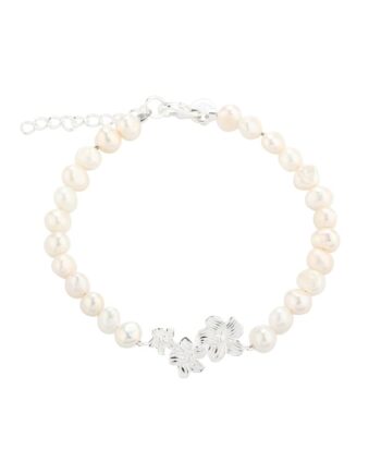Jasmin Pearl Bracelet   Silver