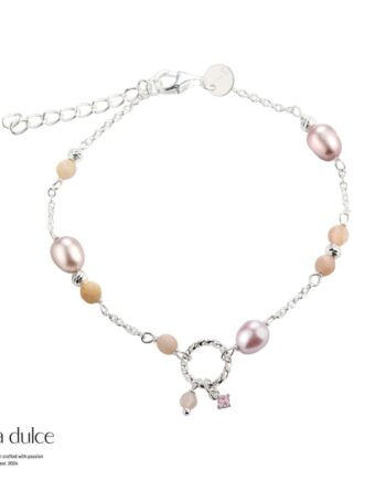 Koi Rose Pearl Bracelet   Silver