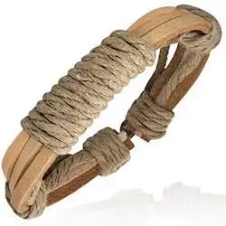 Læderarmbånd Med Bomuld  Quot James Quot