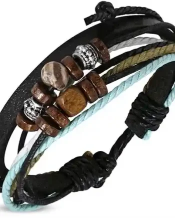 Læderarmbånd   Quot Green Cord Quot