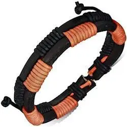 Læderarmbånd  Quot Orange Quot