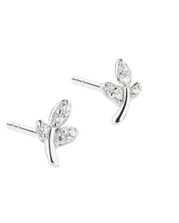 Leafy Earstud   Silver