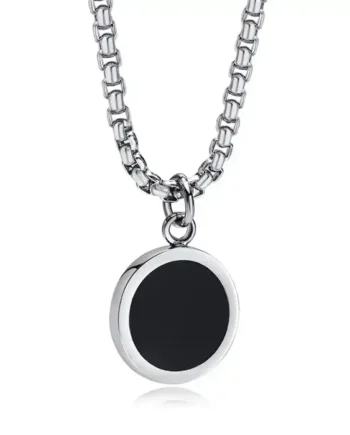 Lille Lækkert Halssmykke Black Steel