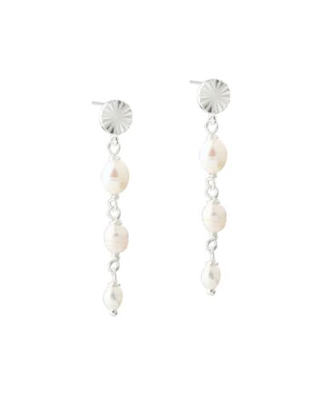 Line Pearl Long   Silver